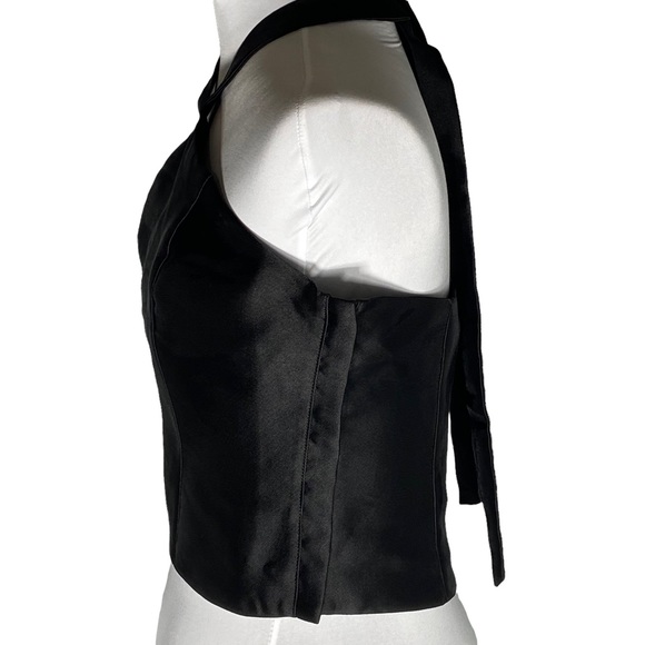 Urban Outfitters Tafetta Style Halter Neck Crop Top New Size L - Picture 3 of 12